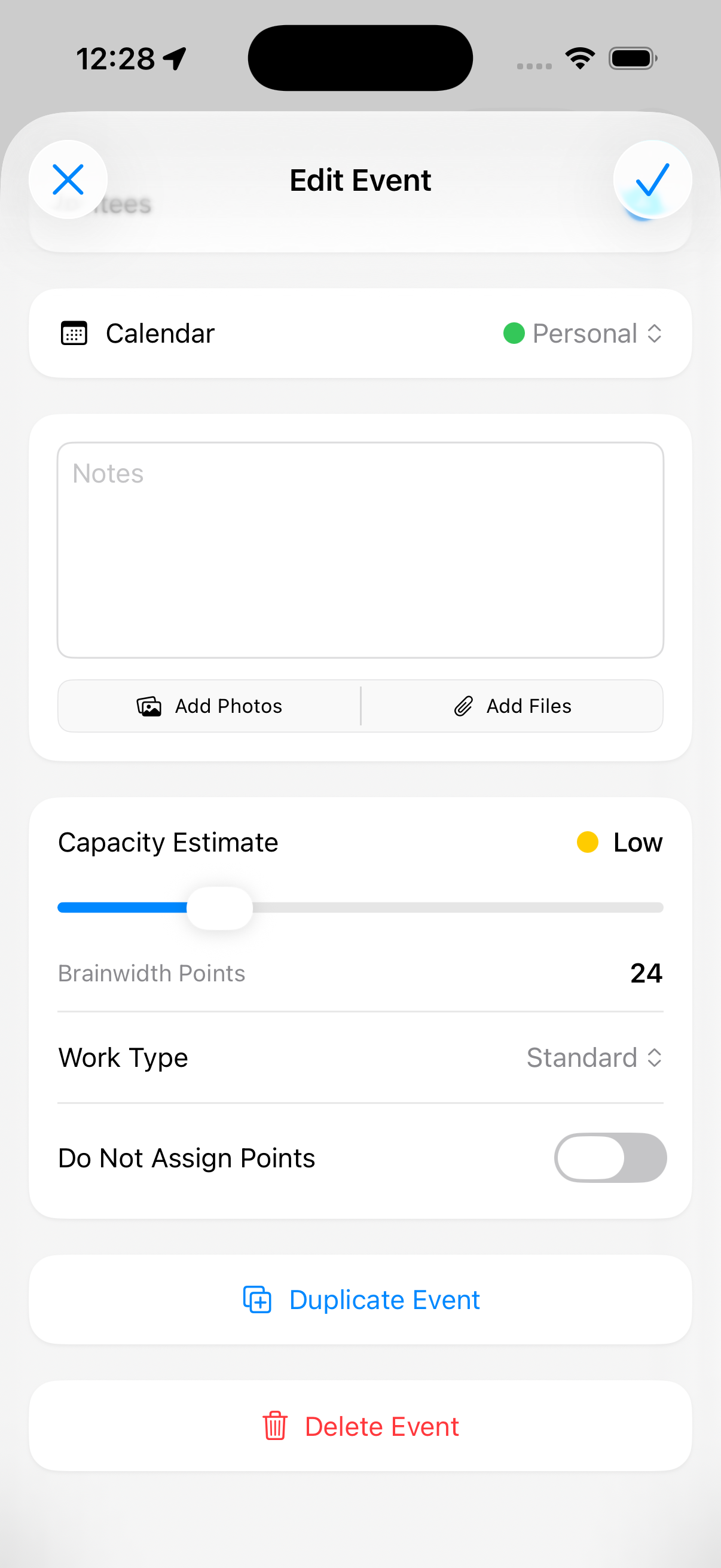 Event Editor with Brainwidth Points